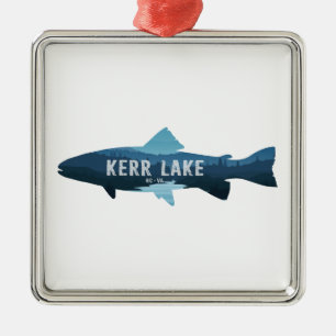 Kerr Sjö Virginia North Carolina Fish Julgransprydnad Metall