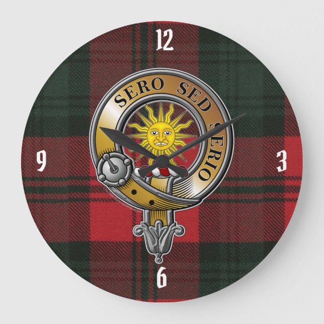 Kerr Tartan & Badge Stor Klocka (Framsida)