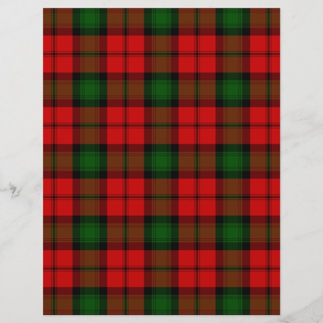 Kerr tartan Red grönt plaid (Framsida)