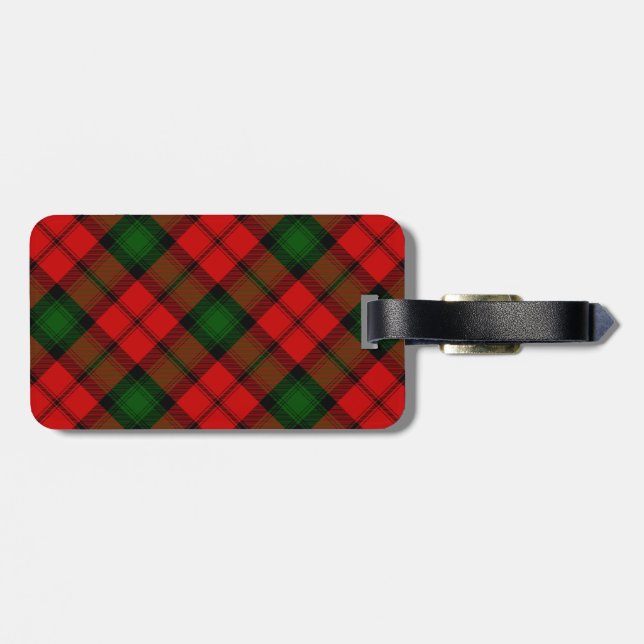 Kerr tartan Red grönt plaid Bagagebricka (Baksida Vågrät)