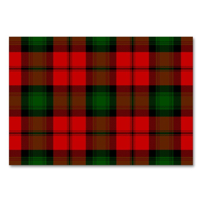 Kerr tartan Red grönt plaid Bordsnummer (Framsidan)