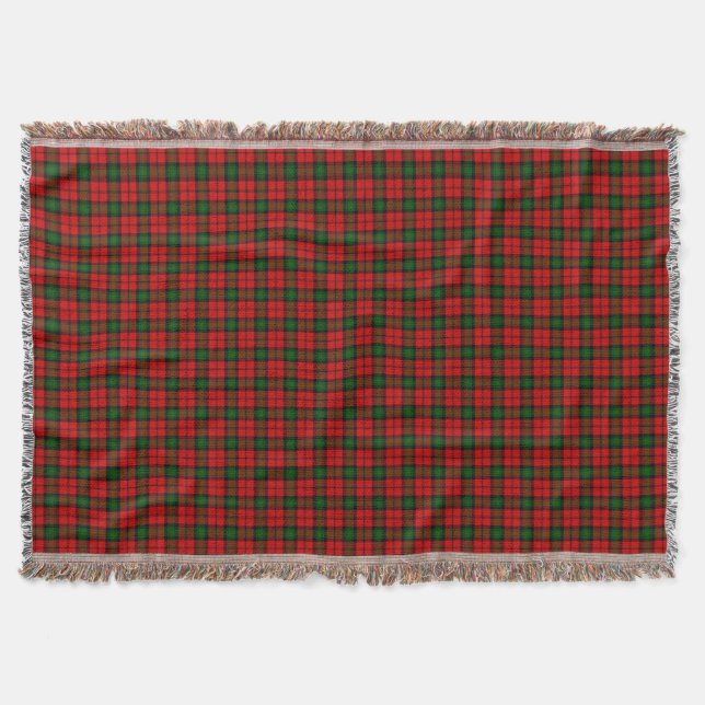 Kerr tartan Red grönt plaid Filt (Framsidan)