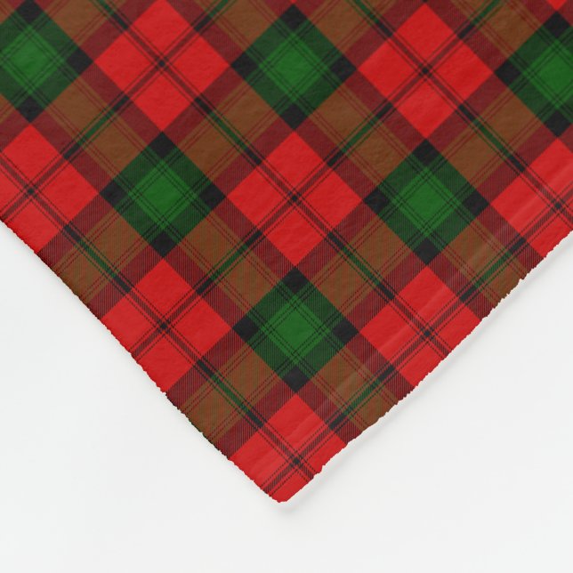 Kerr tartan Red grönt plaid Fleecefilt (Hörn)