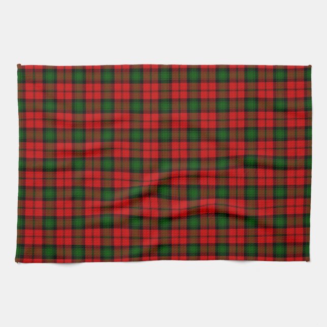 Kerr tartan Red grönt plaid Kökshandduk (Horisontell)