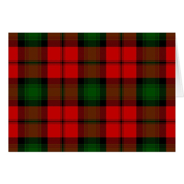 Kerr tartan Red grönt plaid OBS Kort (Framsidan Horizontal)