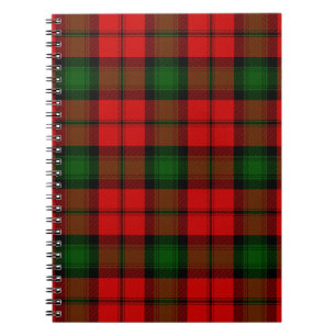 Kerr-tartan röd grön rutig anteckningsbok