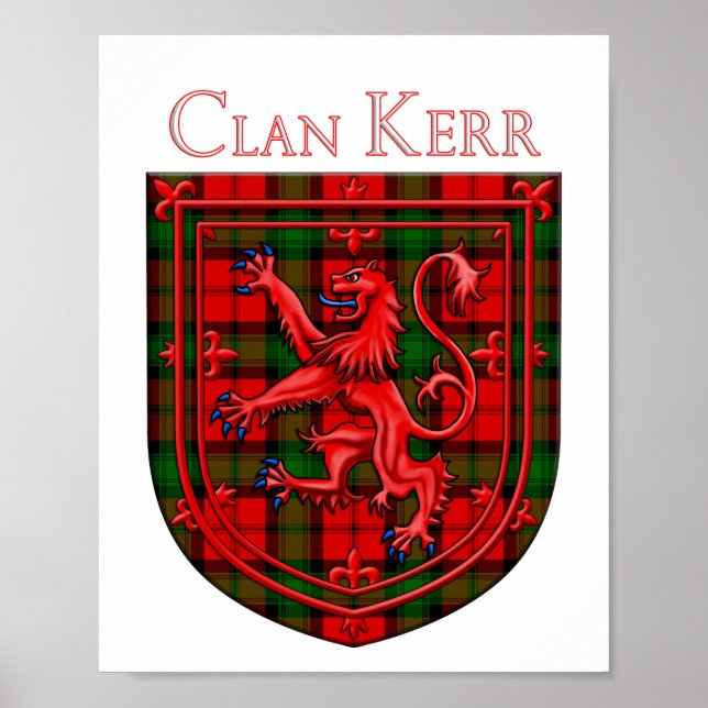 Kerr Tartan Scottish Play Lejon Rampant Poster (Framsidan)