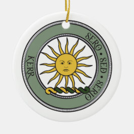 Kerr vapensköldprydnad julgransprydnad keramik