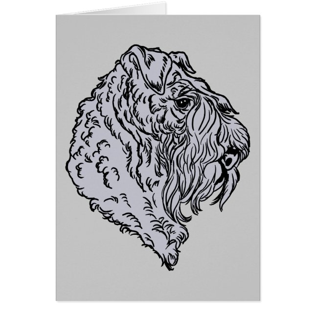 Kerry Blue Terrier Bust Hälsningskort (Framsidan)