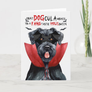 Kerry Blue Terrier Funny Count DOGcula Halloween Helgkort