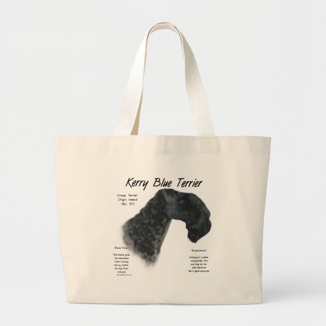 Kerry Blue Terrier-historikdesign Jumbo Tygkasse (Framsidan)