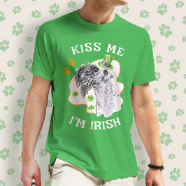 Kerry Blue Terrier Hund älskare Roligt Kiss jag är T Shirt