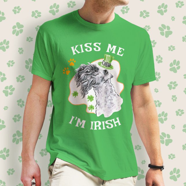 Kerry Blue Terrier Hund älskare Roligt Kiss jag är T Shirt (Skapare uppladdad)