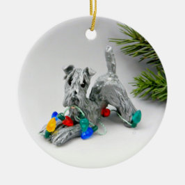Kerry Blue Terrier Hund Ceramic Ornament