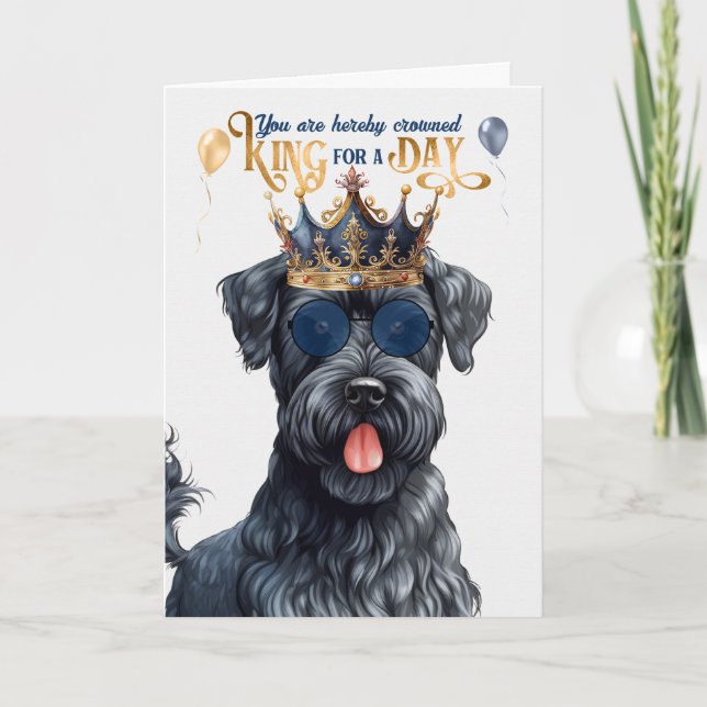 Kerry Blue Terrier Hund Kung för dag Funny Birthda Kort (Framsida)