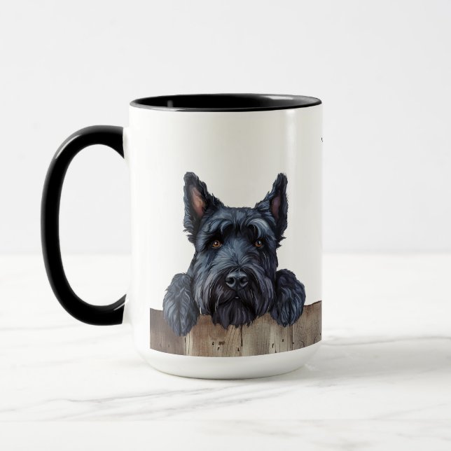 Kerry Blue Terrier Hund Mugg (Vänster)