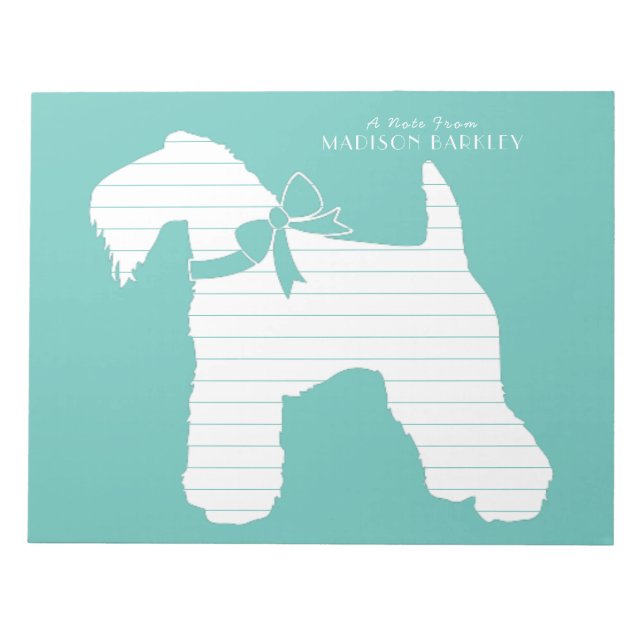 Kerry Blue Terrier Hund Puppy Anteckningsblock (Framsida)