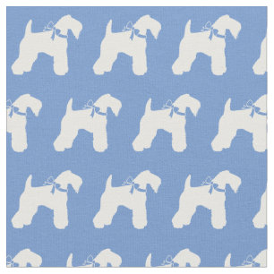 Kerry Blue Terrier Hund Silhouette Pet Light Blue Tyg
