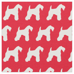 Kerry Blue Terrier Hund Silhouette Pet red Tyg