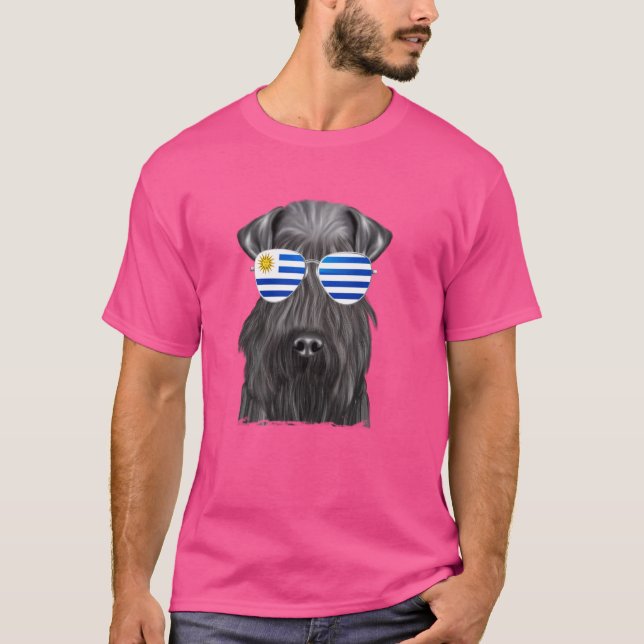 Kerry Blue Terrier Hund Uruguay Sunglasses T Shirt (Framsida)