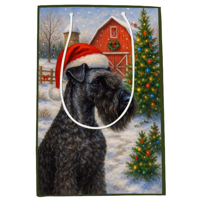 Kerry Blue Terrier Julkort (Framsidan)