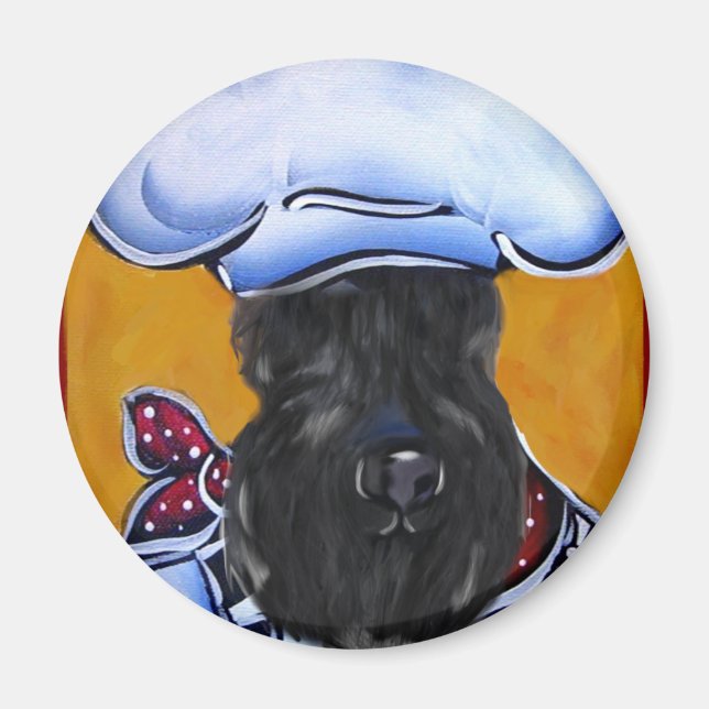 Kerry Blue Terrier Kock Magnet (Framsidan)