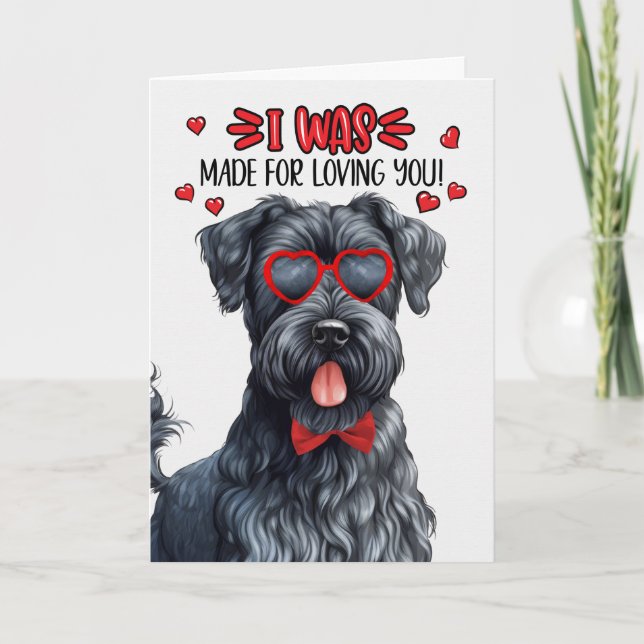 Kerry Blue Terrier Made for Loving You Valentine Helgkort (Framsida)
