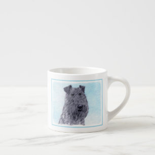 Kerry Blue Terrier Painting Cute Original Hund Art Espressomugg