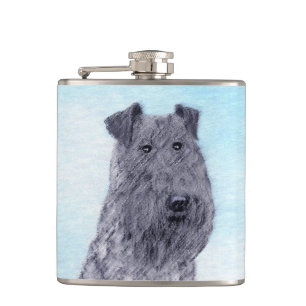 Kerry Blue Terrier Painting Cute Original Hund Art Fickplunta