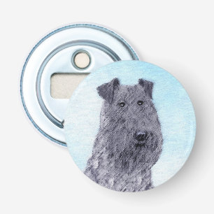 Kerry Blue Terrier Painting Cute Original Hund Art Flasköppnare