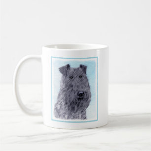 Kerry Blue Terrier Painting Cute Original Hund Art Kaffemugg