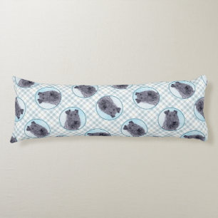 Kerry Blue Terrier Painting Cute Original Hund Art Kroppskudde