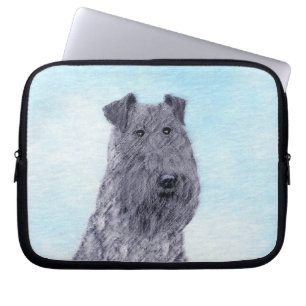 Kerry Blue Terrier Painting Cute Original Hund Art Laptop Fodral