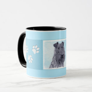 Kerry Blue Terrier Painting Cute Original Hund Art Mugg