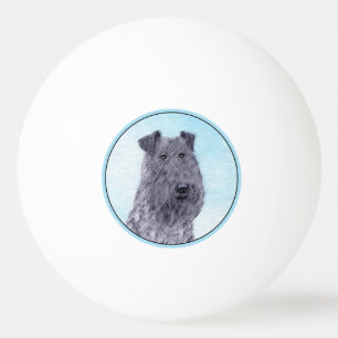 Kerry Blue Terrier Painting Cute Original Hund Art Pingisboll