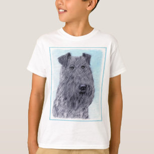 Kerry Blue Terrier Painting Cute Original Hund Art T Shirt