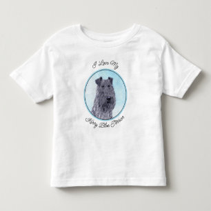 Kerry Blue Terrier Painting Cute Original Hund Art T Shirt