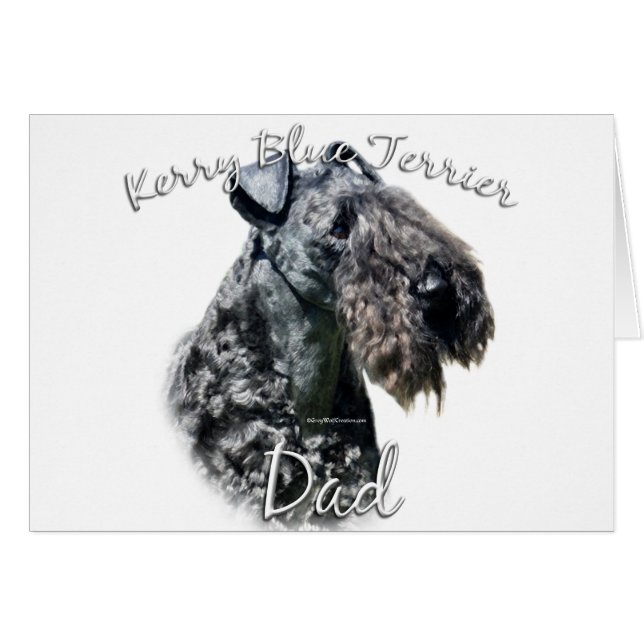 Kerry Blue Terrier Pappa 2 Hälsningskort (Framsidan Horizontal)