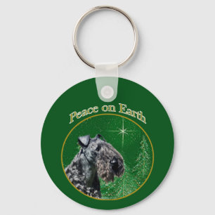 Kerry Blue Terrier Peace Nyckelring