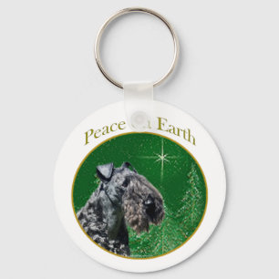 Kerry Blue Terrier Peace Nyckelring