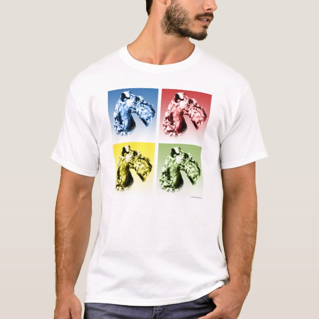 Kerry Blue Terrier Popart T-shirt (Framsida)
