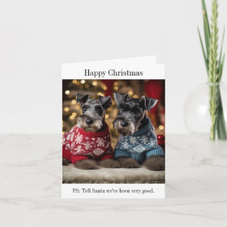 Kerry Blue Terriers in jul Jumpers Card Kort