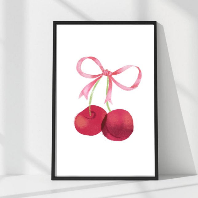 Kerry & Bow Väggkonst – 8x12 Affisch (Mix & match sizes: Cherry & Bow wall art in 24x36, 16x24, 12x18, 8x12 & 4x6.)