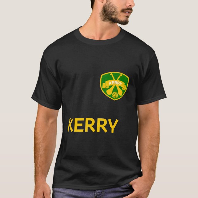 Kerry Football and Hurling Jersey T Shirt (Framsida)