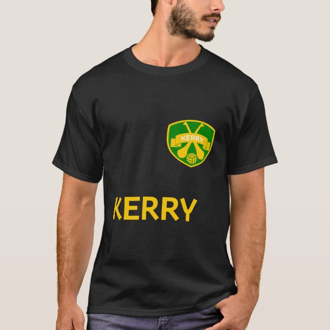 Kerry - Football and Hurling Långärmad Jersey T Shirt (Framsida)