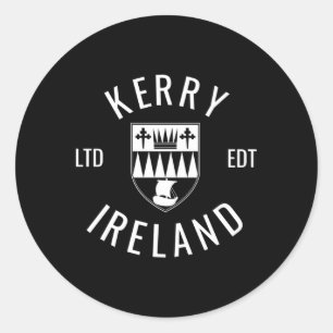 Kerry Ireland County Pride Gaelic Football and Hur Runt Klistermärke