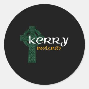 Kerry Ireland County Vapensköld Runt Klistermärke