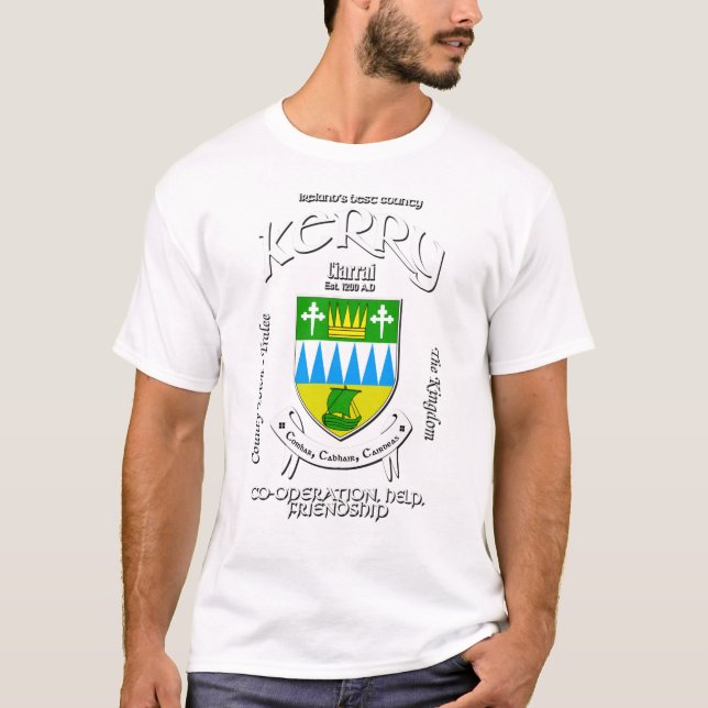 Kerry Ireland Vapensköld T-Shirt (Framsida)