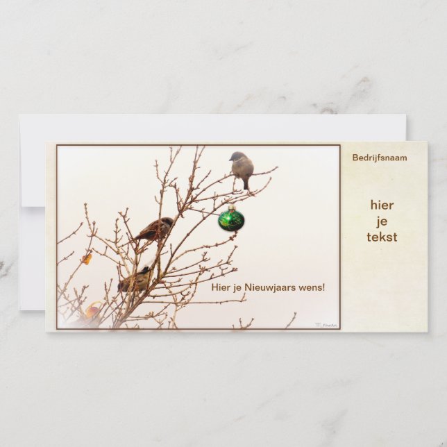 Kerst - Fotokaart - Business card - Christmas Julkort (Framsida)