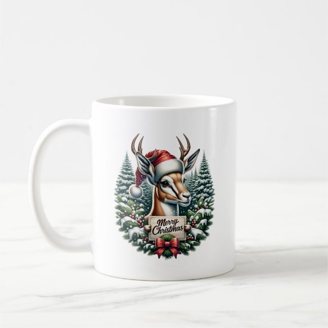 Kerst Gazelle Kaffemugg (Vänster)